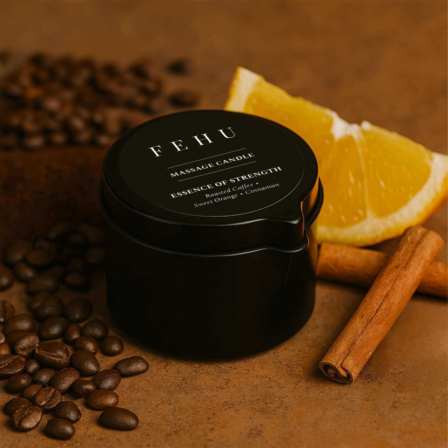 Massagekerze Essence of Strength 100 g — Salongröße – FEHU