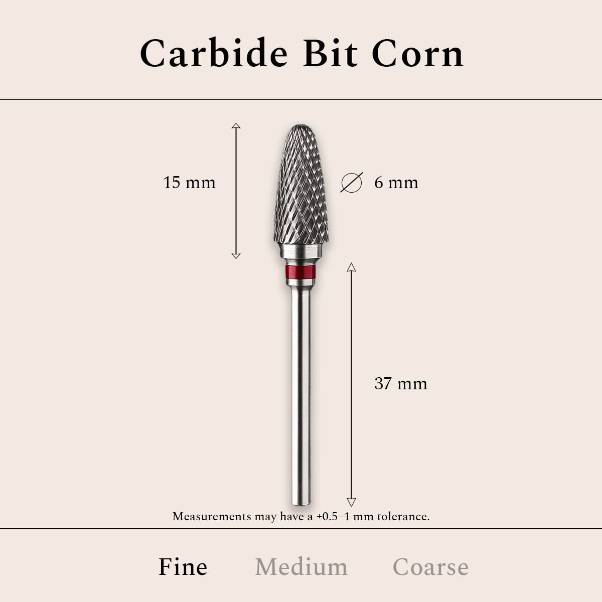 Carbide Bit Corn Fine, 6 mm