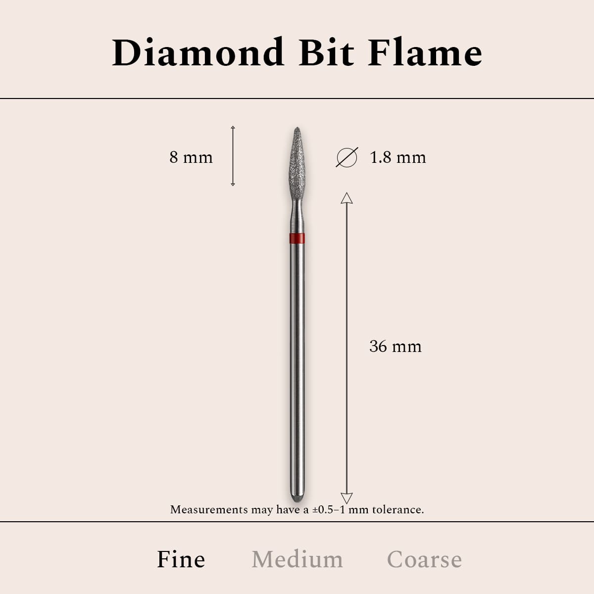 Diamond Bit Flame Fine 1,8 mm