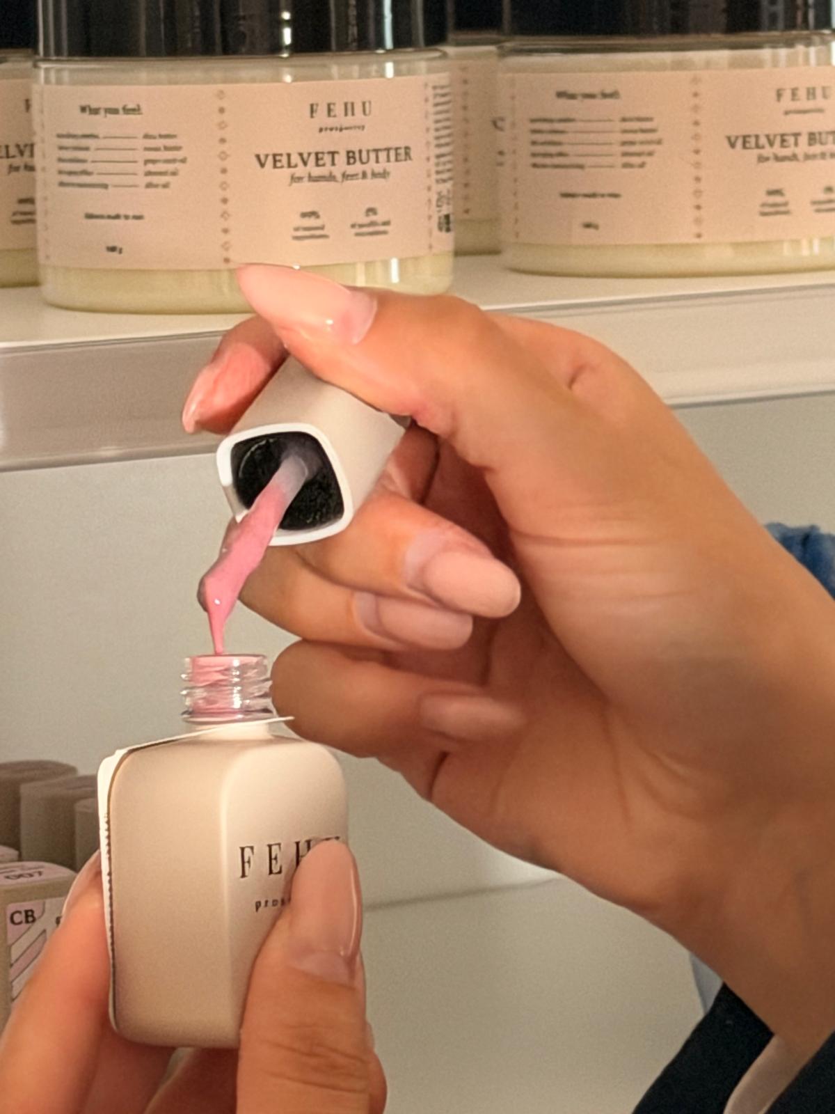 FEHU products at Mariposa Nails & Beauty